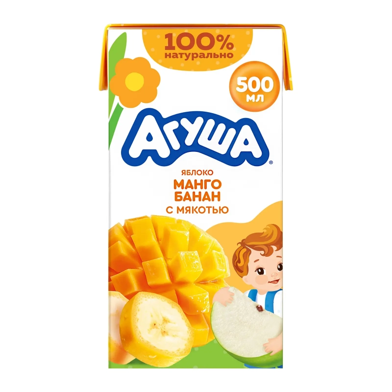 Сок АГУША яблоко-манго-банан 500 мл