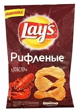 Чипсы LAYS рифленые лобстер 140 г