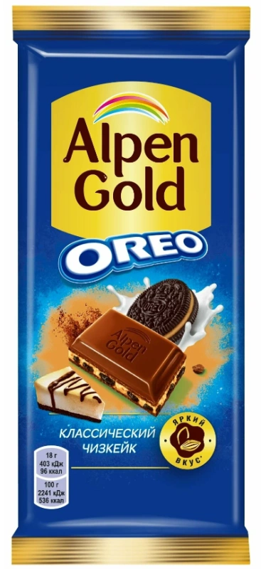 Шоколад ALPEN GOLD "Oreo. Классический чизкейк" 85 г
