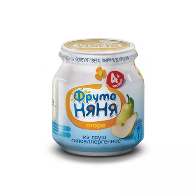 ФрутоНяня Пюре груша 4+ мес. бан. 100г
