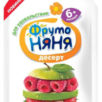 Десерт фруктовый ФРУТОНЯНЯ из яблок клубники и малины с 6 месяцев 90 г
