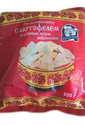 Вареники ДОБРЫЙ ПОВАР "По-домашнему" с картофелем и жареным луком 450 г
