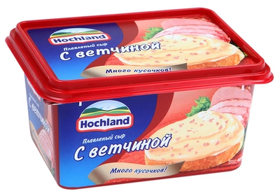Сыр HOCHLAND плавленый с ветчиной 400 г 55%