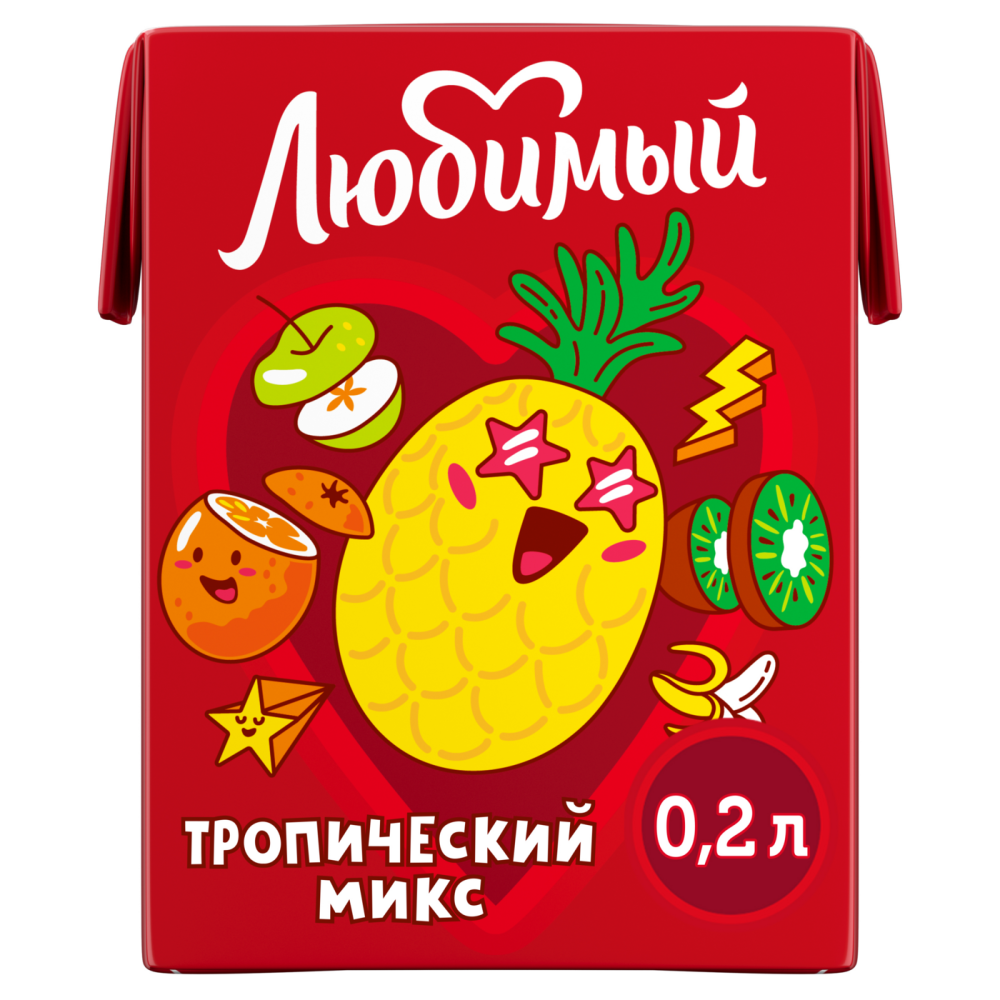 Нектар ЛЮБИМЫЙ "Тропический микс" 0.2 л
