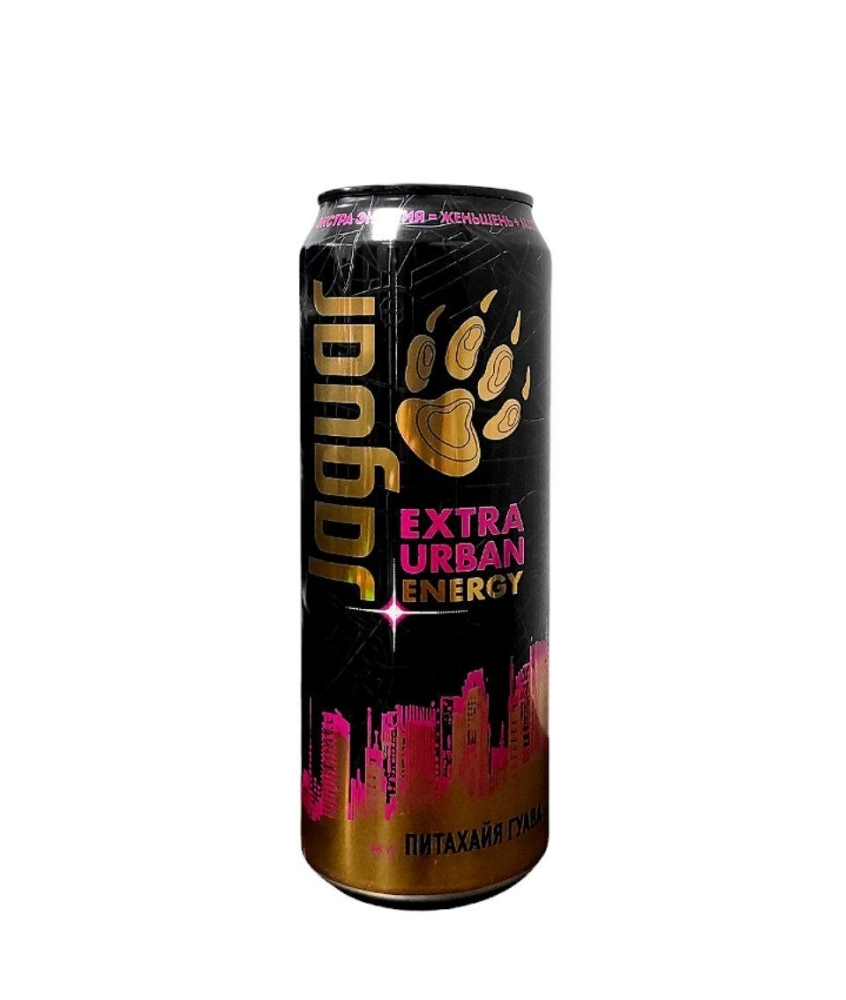 Напиток энергетический JAGUAR "Extra Urban Energy"  со вкусом маракуйи и апельсина газированный 440 мл