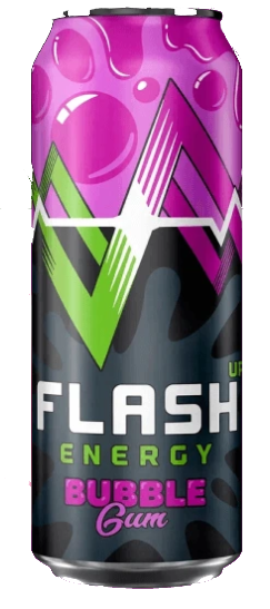 Флэш напиток энергетический  ENERGY "Bubble Gum" 0.45 л фиолетовый ж/б