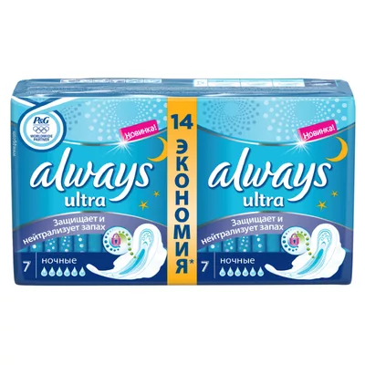 Прокладки гигиенические Always Duo Ultra night уп.7х2