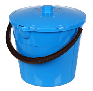 Ведро SPARK PLAST с крышкой голубое 10 л