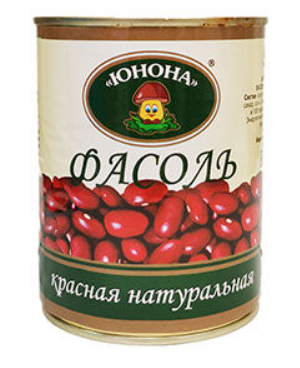 Фасоль ЮНОНА красная натуральная 360 г