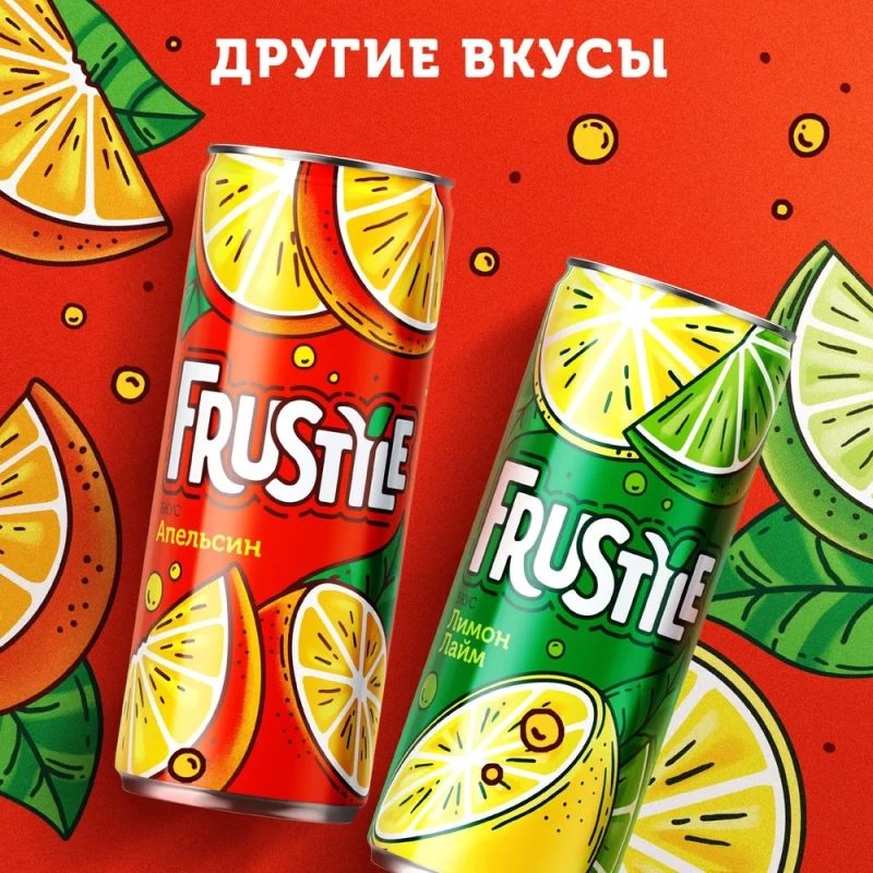 Напиток FRUSTYLE Напиток FRUSTYLE "Лимон-Лайм" сильногазированный 0.33 л