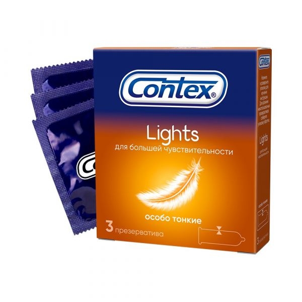 Презервативы Contex Lights особо тонкие уп.3 Презервативы Contex Lights особо тонкие уп.3