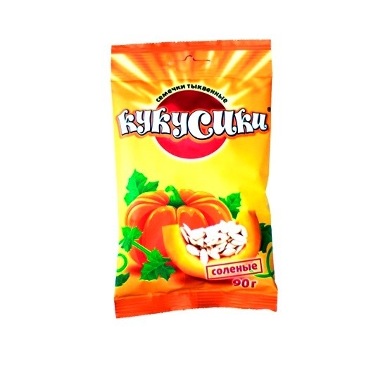 Семечки КУКУСИКИ жареные тыквенные соленые 90 г