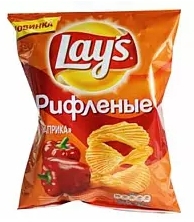 Чипсы LAYS рифленые паприка 140 г
