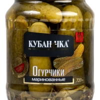 Кубаночка Огурцы маринованные целые ТМ Кубаночка ж/б 2,8 кг ( ЭУ)
