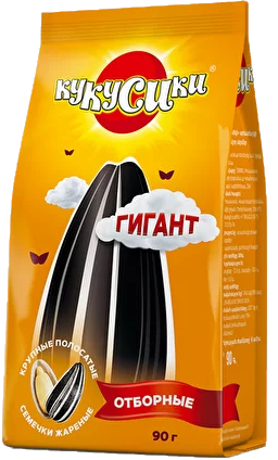 Семечки КУКУСИКИ жареные полосатые Гигант 90 г Семечки КУКУСИКИ жареные полосатые Гигант 90 г