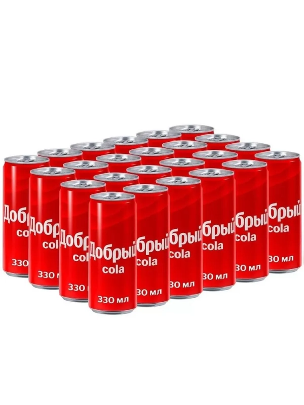 Напиток ДОБРЫЙ "Кола" сильногазированный 0.33 л ж/б