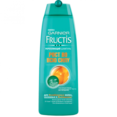 Garnier Fructis Шампунь д/тонких волос "Рост во всю силу" фл. 400 мл