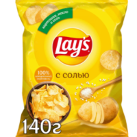 Чипсы LAYS из натурального картофеля с солью 140 г