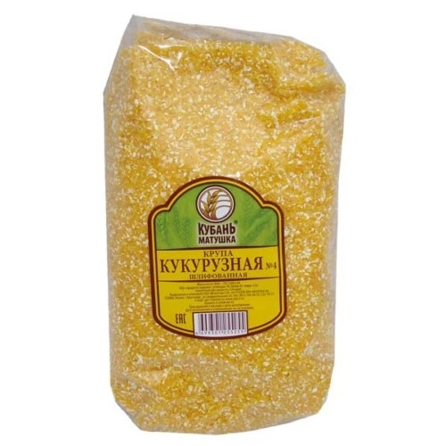 Крупа КУБАНЬ МАТУШКА кукурузная №4 шлифованная 800 г