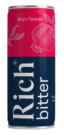 Напиток RICH "Bitter Гранат" сильногазированный 0.33 л