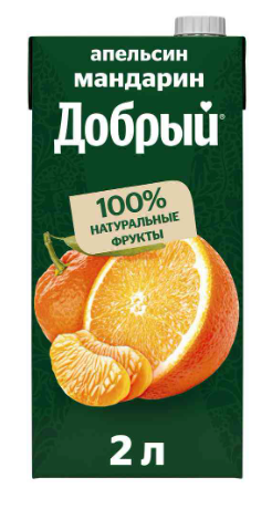 Напиток сокосодержащий ДОБРЫЙ апельсин-мандарин 2 л