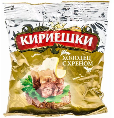 Сухарики КИРИЕШКИ ржаные холодец с хреном 100 г
