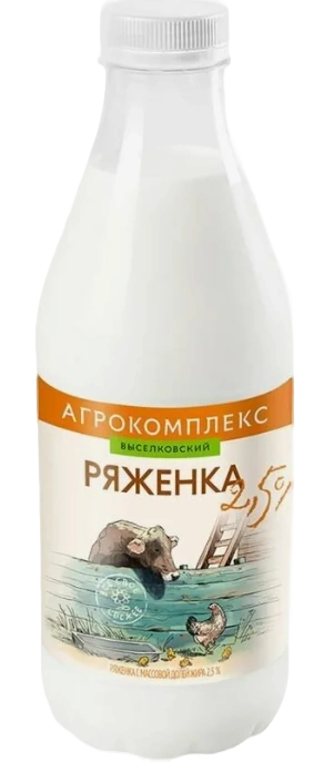 Ряженка АГРОКОМПЛЕКС ВЫСЕЛКОВСКИЙ 400 г 2,5%