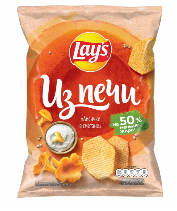Чипсы LAYS "Из печи" лисички в сметане 85 г