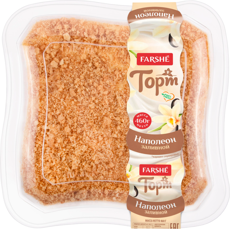 FARSHE Торт «Наполеон заливной» 460гр FARSHE Торт «Наполеон заливной» 460гр