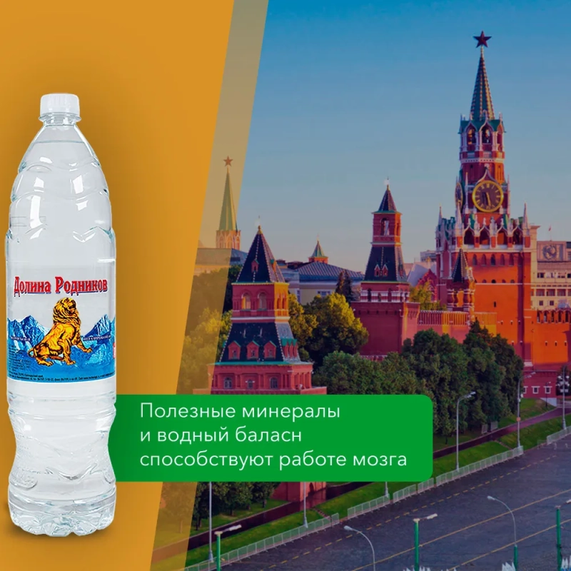 Вода питьевая РУЧЕЕК "Долина родников" газированная 1.5 л