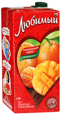 Напиток сокосодержащий ЛЮБИМЫЙ  Напиток сокосодержащий ЛЮБИМЫЙ "Апельсиновое манго" 1.93 л