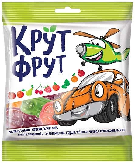 Мармелад жевательный КРУТ ФРУТ "Машинки" 70 г
