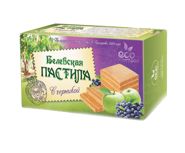 Пастила ECO FOOD "Белевская" с черникой 100 г