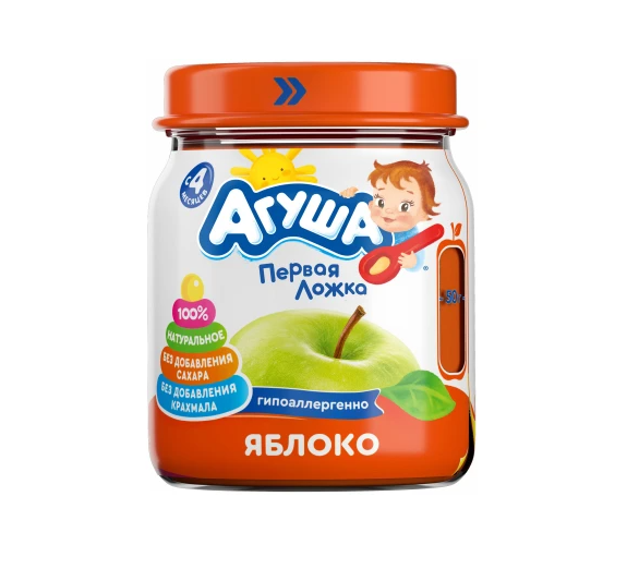 Пюре фруктовое АГУША яблоко 100 г