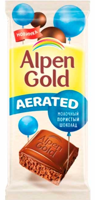 Шоколад ALPEN GOLD "Aerated" молочный пористый 80 г