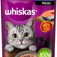 WHISKAS "Рыбная коллекция" лосось в желе 85 г