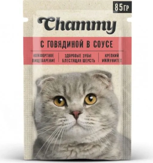 CHAMMY с говядиной в соусе 85 г
