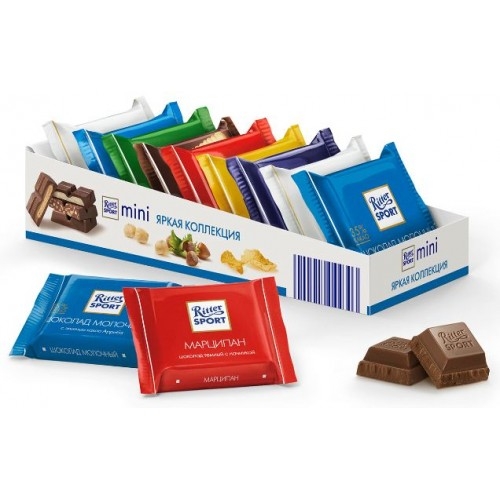 Шоколад RITTER SPORT Шоколад RITTER SPORT "Mini. Яркая коллекция" в ассортименте 9х16.67г 16.67 г