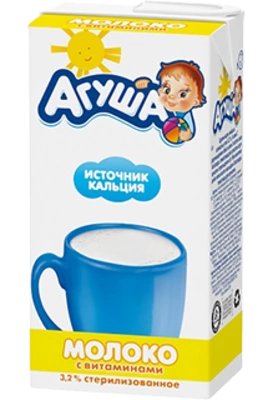 Молоко АГУША стерилизованное с витаминами 500 мл 3,2%