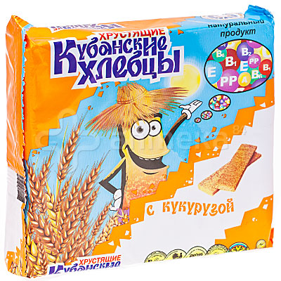 Хлебцы хрустящие "Кубанские хлебцы" с кукурузой уп. 100 г