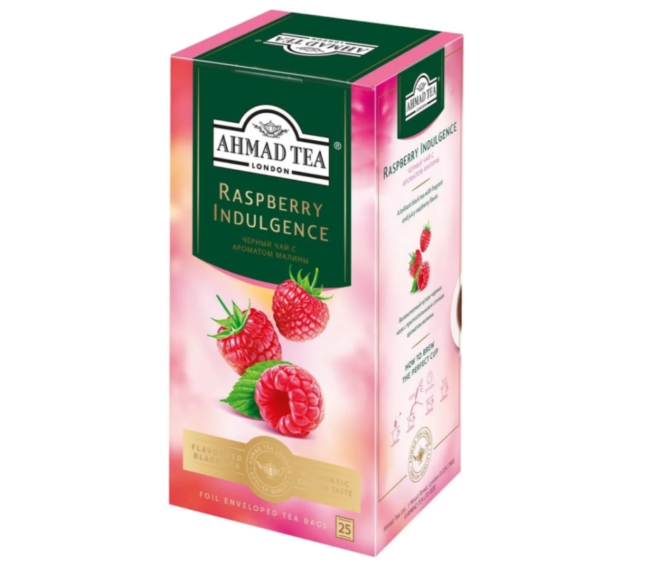 Чай черный AHMAD TEA Чай черный AHMAD TEA "Raspberry Indulgence" 25х1,5г