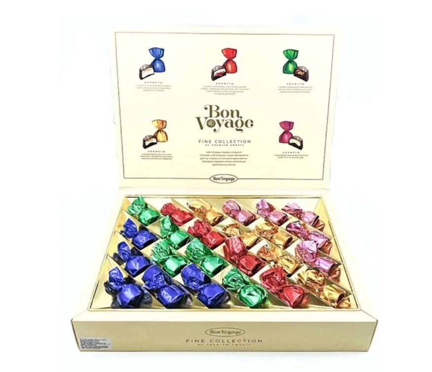 Конфеты BON VOYAGE "Premium" ассорти бежевая 370 г