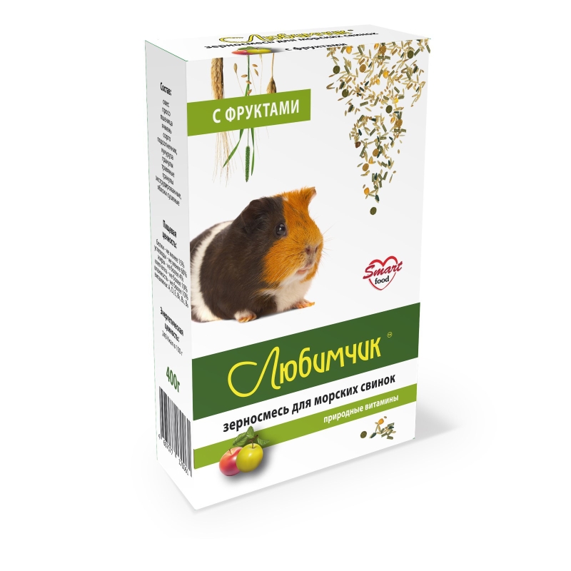 Корм ЛЮБИМЧИК с фруктами для морских свинок 400 г