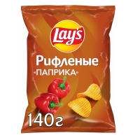 Чипсы LAYS рифленые паприка 140 г