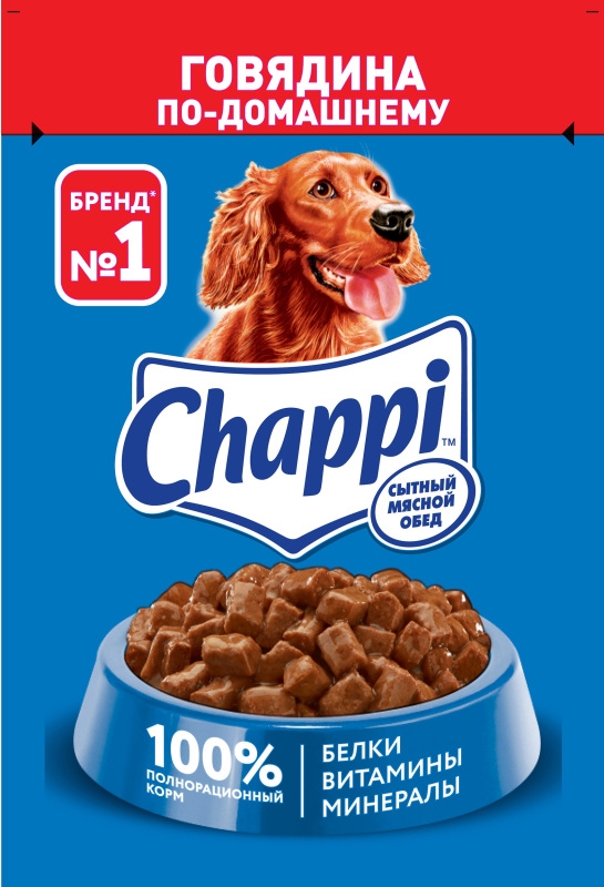 CHAPPI CHAPPI "Сытный мясной обед" говядина по-домашнему 85 г