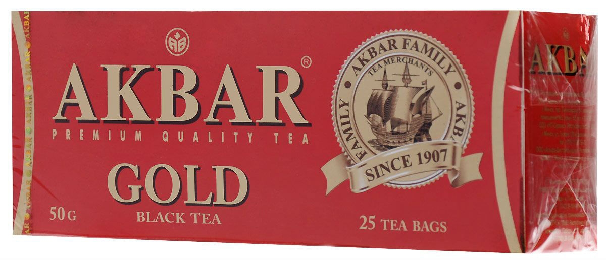 Чай черный AKBAR Чай черный AKBAR "Gold" 25х2г