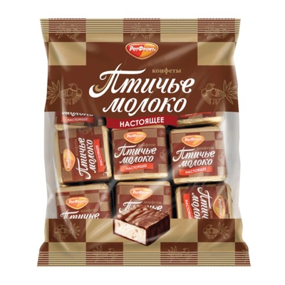 Конфеты РОТ ФРОНТ "Птичье молоко" сливочно-ванильные 225 г