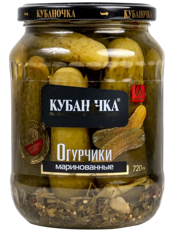 Кубаночка Огурцы маринованные целые ТМ Кубаночка ж/б 2,8 кг ( ЭУ)