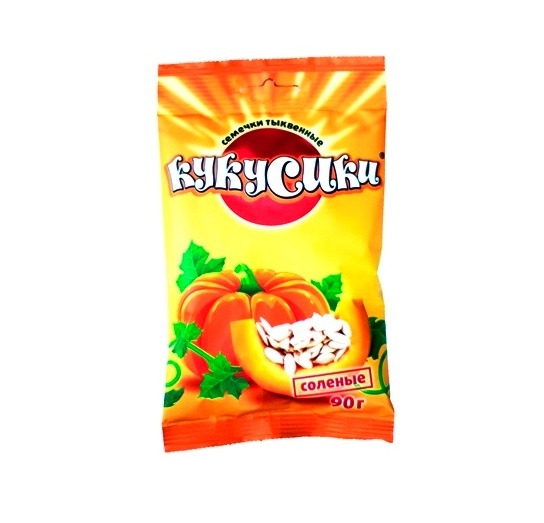 Семечки КУКУСИКИ жареные тыквенные соленые 90 г