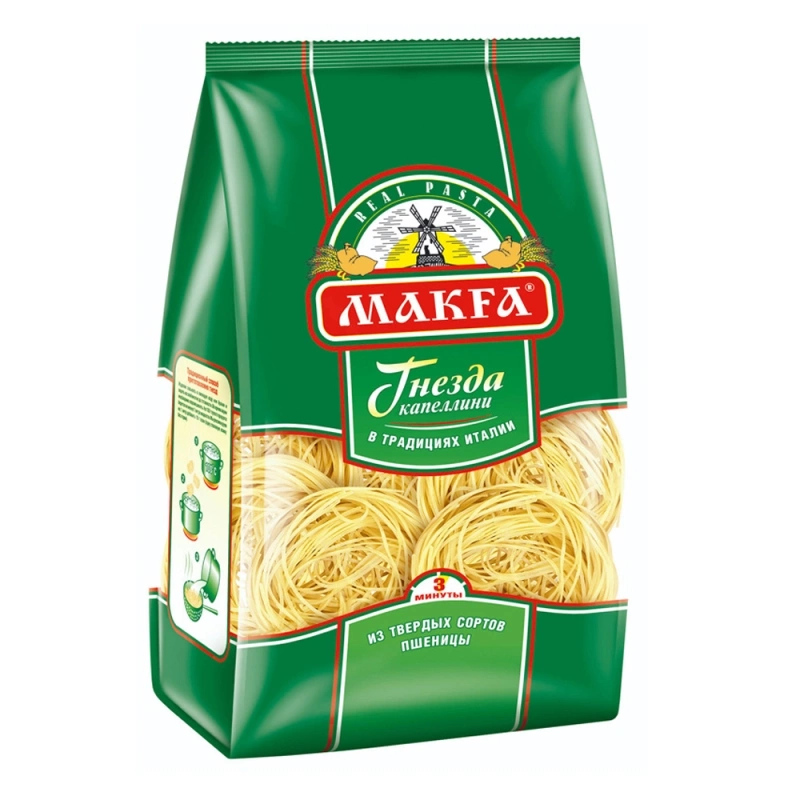 Макаронные изделия МАКФА "Капеллини" гнезда 225 г
